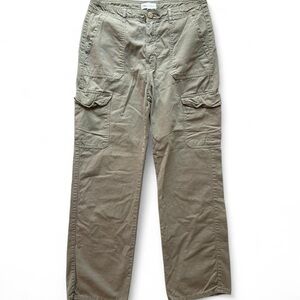 Zara Women's Olive Straight Leg Cargo Pants